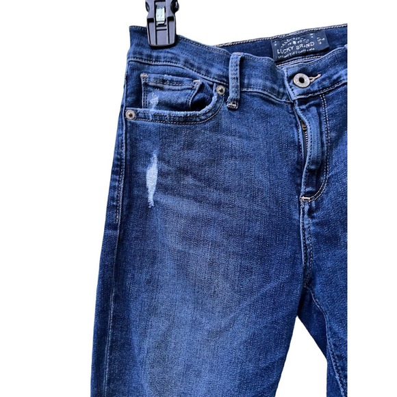 Lucky Brand Size 4/27 A Brooke Legging Jeans Distressed Skinny Denim Stretch Blu - Picture 13 of 16